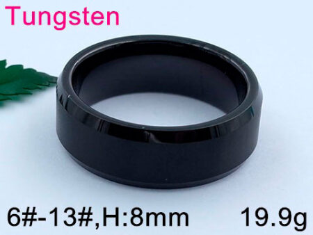Argolla Tungsteno negro acabado mate 8mm