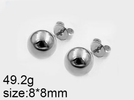 Aretes bolitas plateadas 8mm