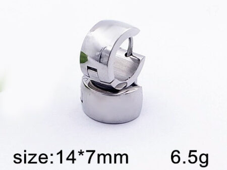 Argollas Huggies plateadas 1.6cm*7mm