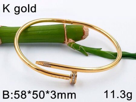 Brazalete dorado diseño Jst_Un_Clue 5.8cm
