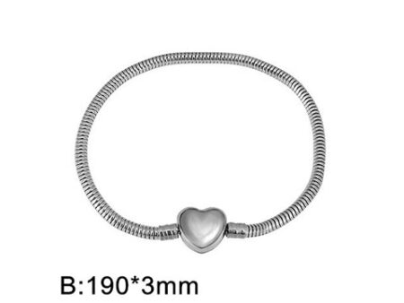 Pulsera plateada para charms largo 19cm