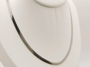 Cadena plateada plana 40cm*3mm