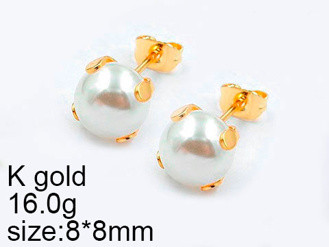 Arete Dorado Perlas y Ámbar main image 1