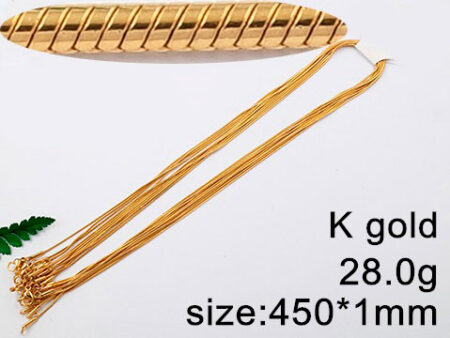 Cadena dorada cola ratón delgada 1mm*45cm