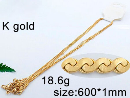 Cadena dorada 1mm largo 60cm.