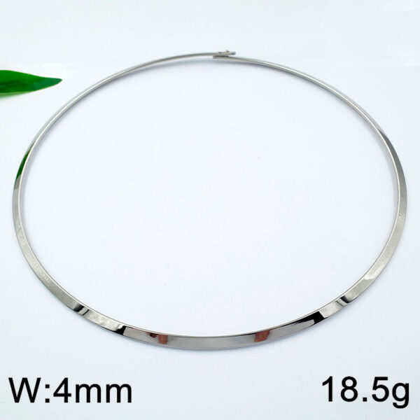 Omega plateada c/cierre grosor 4mm