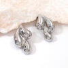 Set plateado Collar y Aretes gotitas - Imagen 2