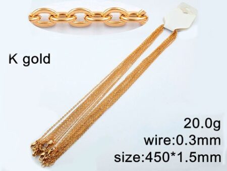 Cadena dorada delgada 45cm*1.5mm