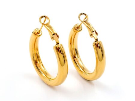 Argollas doradas 3cm *5mm