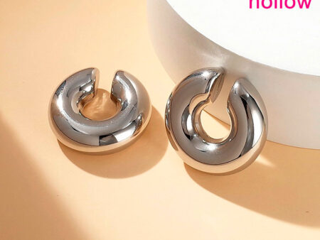 Earcuff Chunky plateados 3cm*1cm