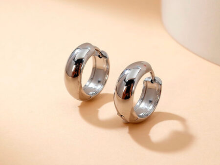 Argollas plateadas 1.5cm*5mm