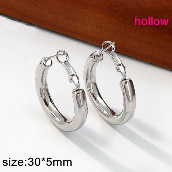 Argollas plateadas 3cm*5mm