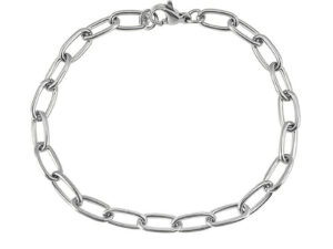 Pulsera plateada para charms 18cm*5mm