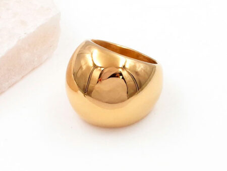 Anillo dorado 2.3cm abombado