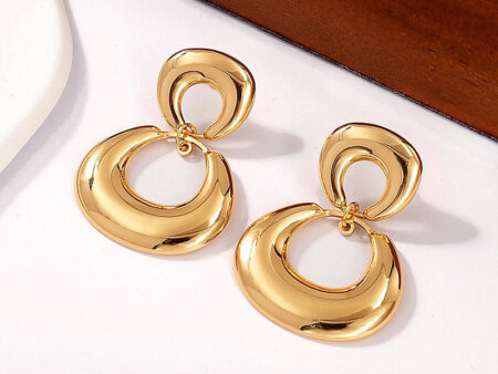 Aretes dorados 4cm colgantes