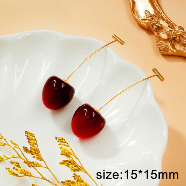 Aretes dorados cherry corinta