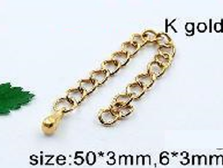 Set 5 Extensiones doradas acero inox 5cm