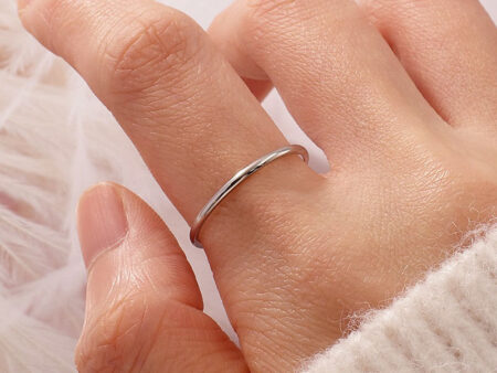 Anillo plateado 1mm