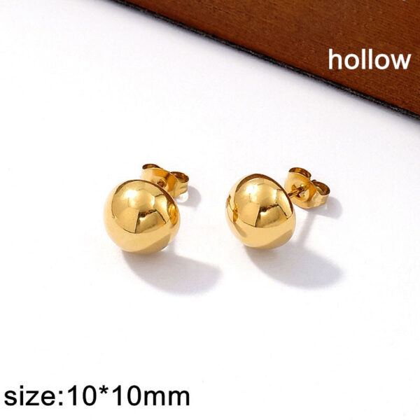 Aretes dorados 1cm media bolita