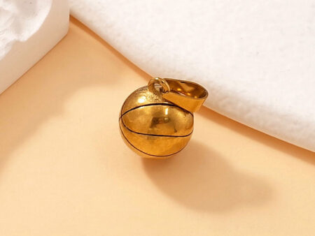 Dije dorado pelota basquetbol