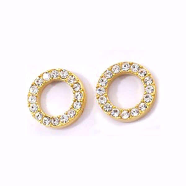 Set aretes y anillo aro pedrería - Imagen 3