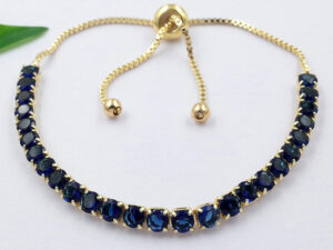 Pulsera pedrería azul (Laminado americano)