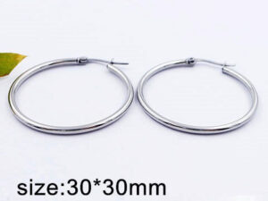Argollas plateadas 3cm*2mm