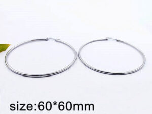 Argollas plateadas 6cm*2mm