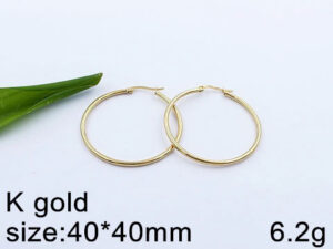 Argollas doradas 4cm*2mm