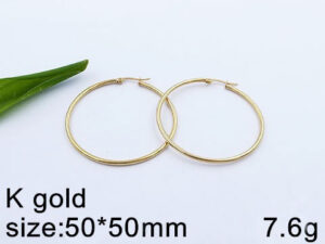 Argollas doradas 5cm*2mm