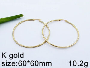 Argollas doradas 6cm*2mm