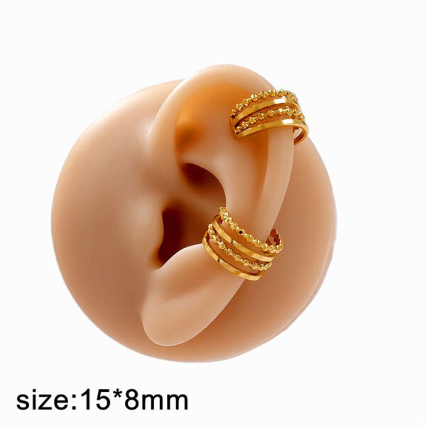 Par Earcuff dorados 1.5cm