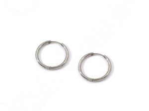 Argollitas plateadas 1.4cm*2mm