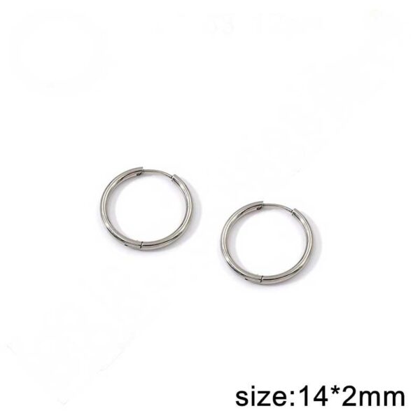 Argollitas plateadas 1.4cm*2mm
