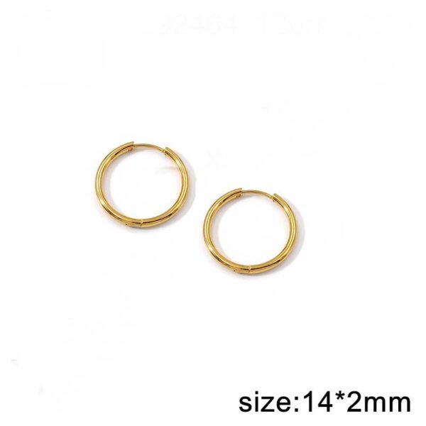 Argollitas doradas 1.4cm*2mm