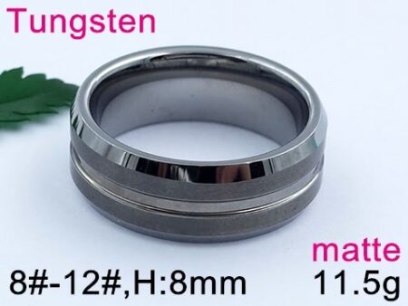 Anillo Tungsteno plateado 8mm