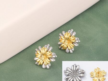 Aretes doble flor 2.2cm