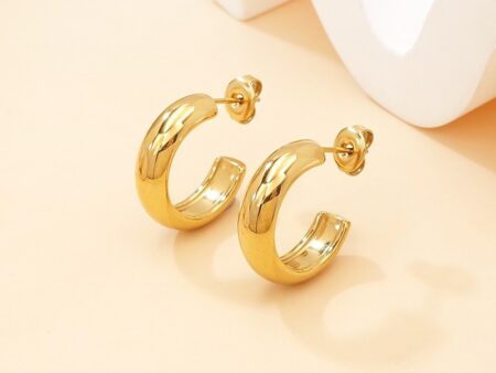 Argollas doradas 2cm*6mm brillantes