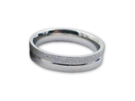 Argolla plateada 4mm brillante y escarchada