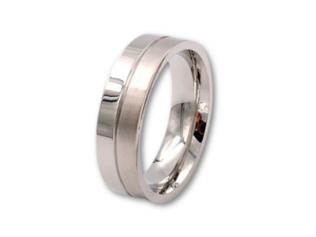 Argolla plateada 6mm mate y brillante