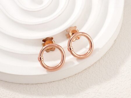 Aretes rose gold aro 1.5cm "Osito ToUS"