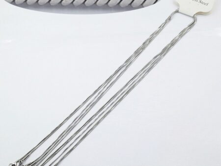 Cadena plateada colita ratón 0.8mm 45cm