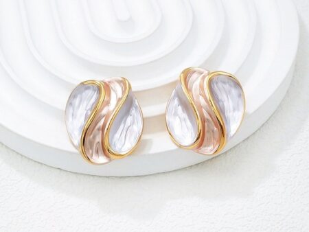 Aretes dorados 2.5cm esmaltados