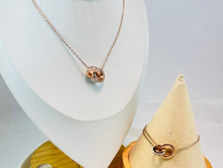 Collar Rose Gold 48cm Doble Roll pedrería