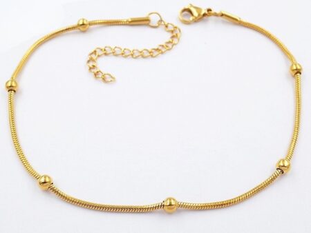 Tobillera dorada 24cm