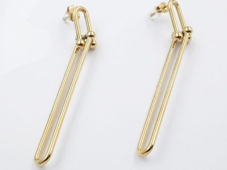 Aretes dorados "T.fany eslabón largo
