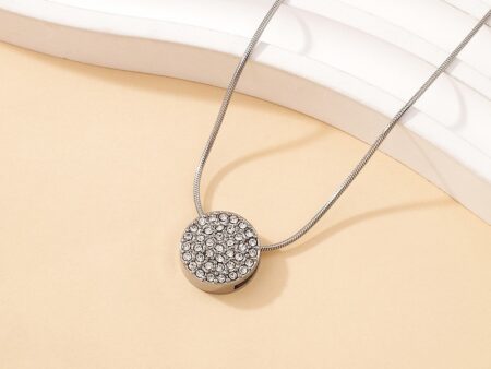 Collar plateado charm 1.3cm pedrería