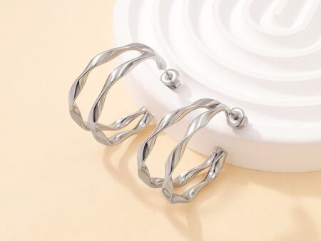Argollas plateadas abiertas 2.5cm