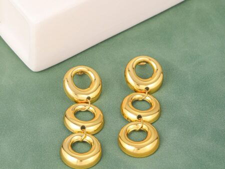 Aretes dorados 6.2cm donitas