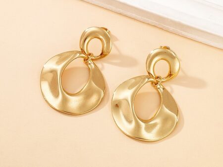 Aretes dorados colgantes 4cm